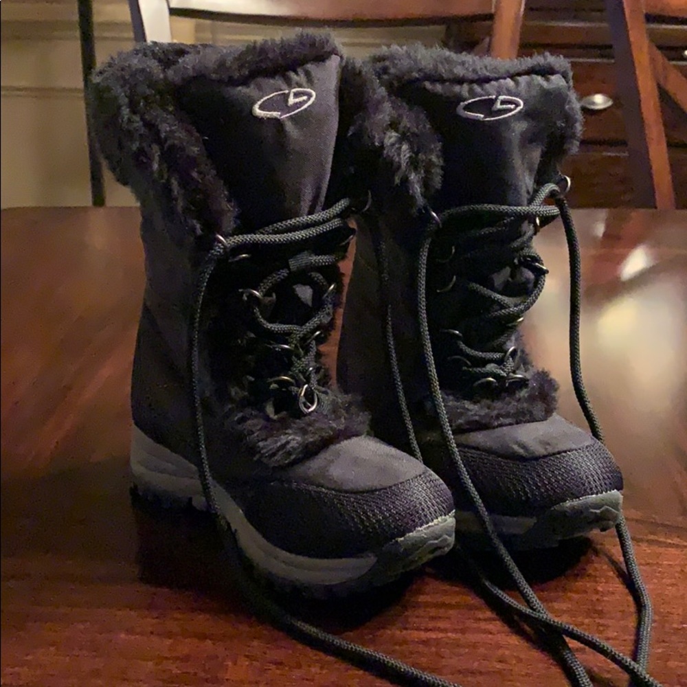 thermolite black snow boots